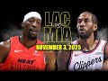 Los Angeles Clippers Vs Miami Heat Full Game Highlights November 3 2025 NBA Season