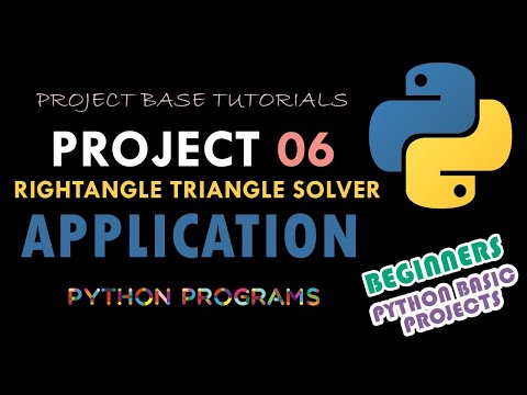 Beginners Python Programming Right Angle Triangle Solver App Project Base Python Tutorials