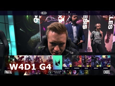 Fnatic vs Excel Esports | Week 4 Day 1 of S9 LEC Spring 2019 | FNC vs XL W4D1