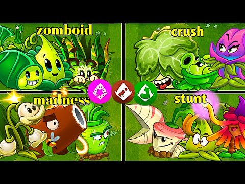 Random 4 Team Plants Enchant + Arma + Enforce - Who Will Win? - PvZ2 Team Plants vs Team Plants