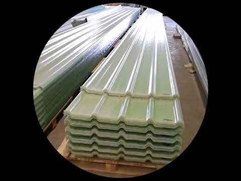 Fiberglass roof sheet loading