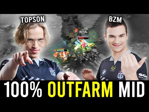TOPSON MONKEY KING vs BZM TEMPLAR ASSASSIN - 100% OUTFARMED MID!