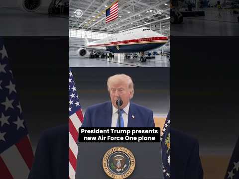 Trump presents new Air Force One plane #shorts