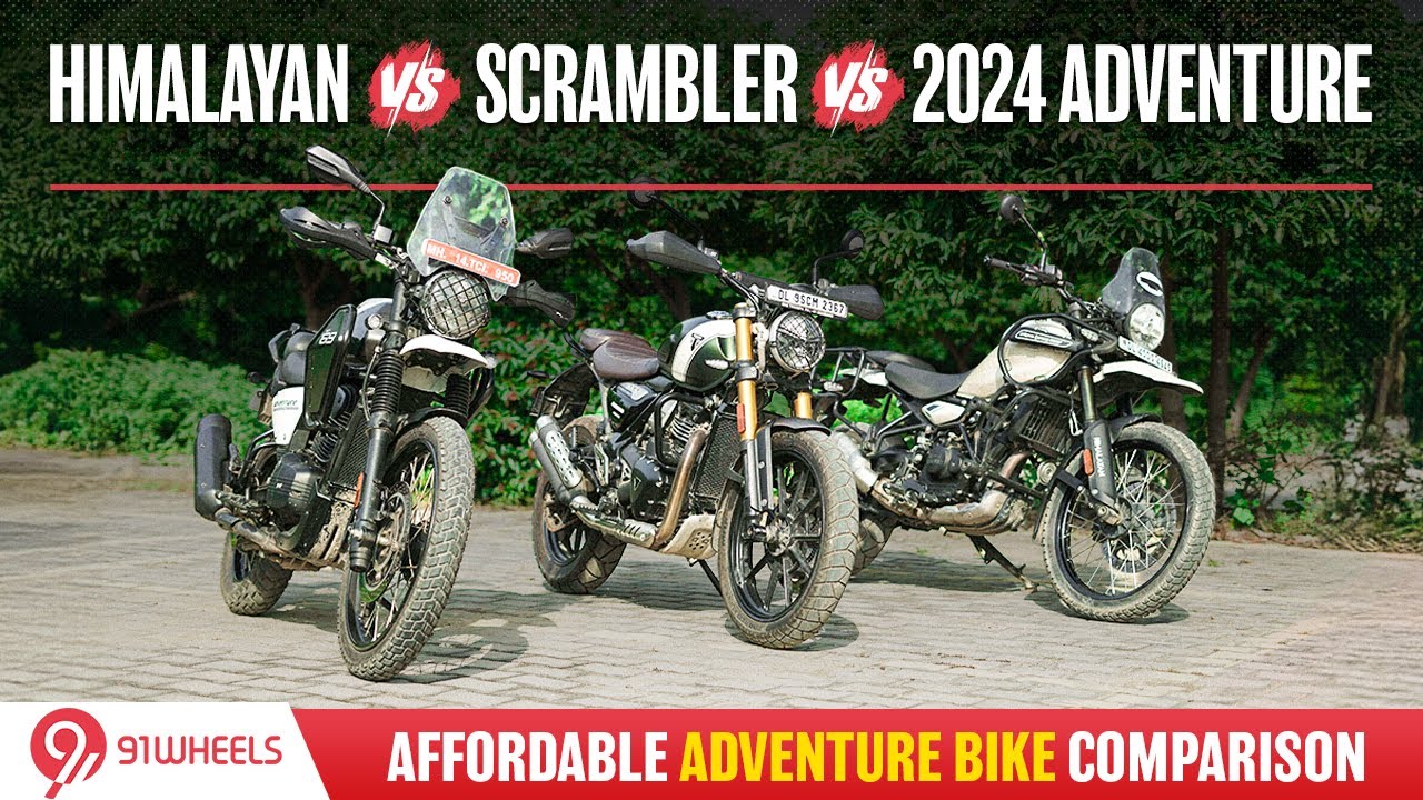 2024 Yezdi Adventure vs Royal Enfield Himalayan 450 vs Triumph Scrambler 400x Comparison