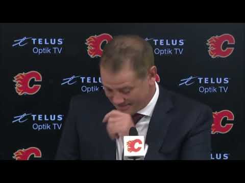 Flames GM Craig Conroy tears up discussing tragic Chris Snow update