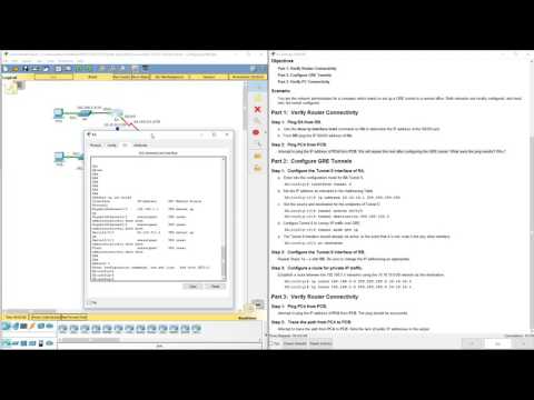 Lab 7.2.2.3 Packet Tracer - Configuring GRE