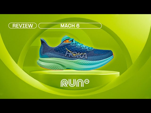 Vídeo relacionado con Hoka Mach 6 para Hombre, Negro/Mandarina Eléctrica, 10