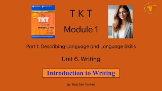 TKT, Module 1, Unit 6: 6.1. Introduction to Writing