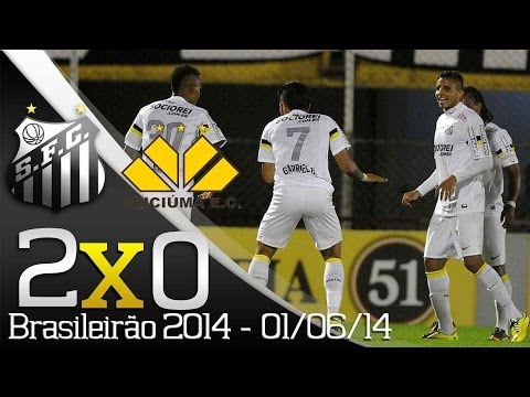 Santos 2 x 0 Criciúma - Gols - Campeonato Brasileiro 2014