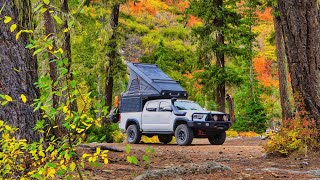 Solo Truck Camping in the Fall (Timed it PERFECTLY!)