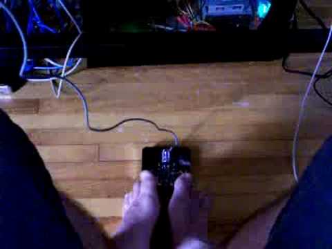 VE3EN sending Morse Code with feet.