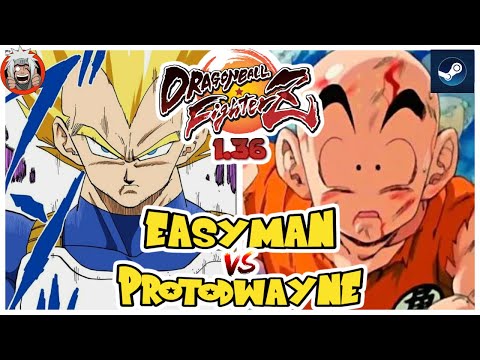 DBFZ Easyman vs ProtoDwayne (VegetaSSJ, GokuSSJ, Gohan) vs (VegetaSSB, BrolyDBS, Krillin)