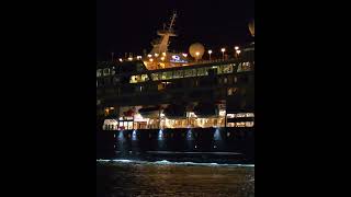 Night of stars: Azamara Onward illuminate the Miami skyline as it sets sail on a luxurious nighttime
