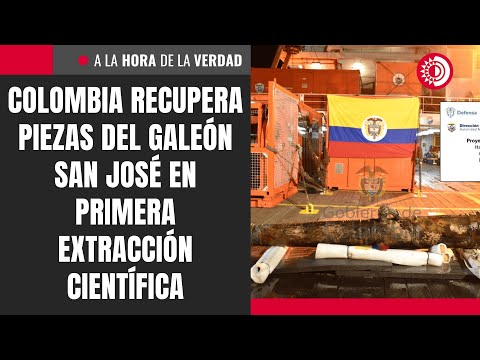 Colombia recupera piezas del Galeón San José en primera extracción científica