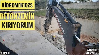 [Gopro] Fabrika Beton Zemin Kırımı Yapıyorum |HİDROMEK 102s Bekoloader