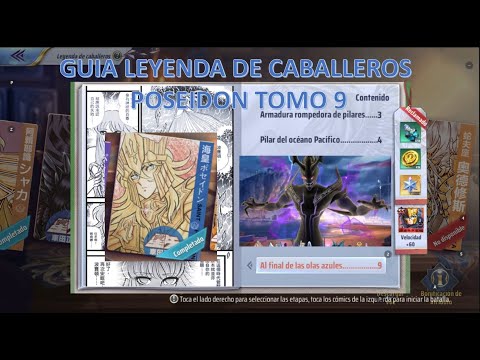 🔱Guía Leyenda de Caballeros🔱 - Libro de Poseidón - Final Olas Azules  - Tomo 9 Saint Seiya Awakening