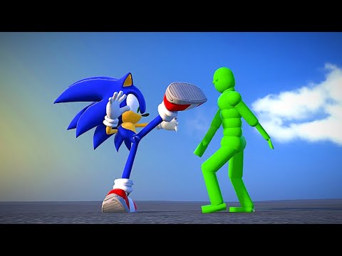 SONIC Fights Dynamic AI Ragdolls - Overgrowth Mods Gameplay