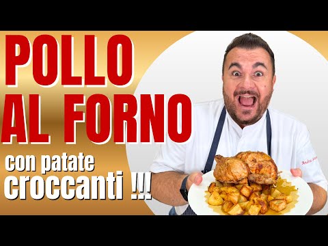 POLLO AL FORNO CON PATATE CROCCANTI, Il segreto per averlo morbido e succoso!