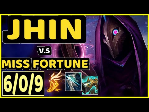 LEO (JHIN) vs MISS FORTUNE - 6/0/9 KDA BOTTOM ADC GAMEPLAY - KR Ranked GRANDMASTER