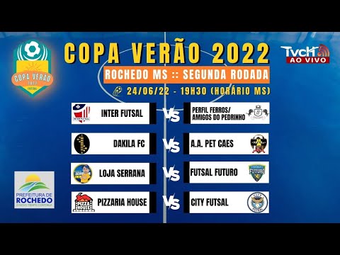 2ª Rodada Copa Verão 2022 - 24/06/22 - Rochedo/MS - TVCH AO VIVO