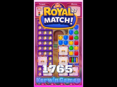 Royal Match Level 1765 - Hard Level - No Boosters Gameplay