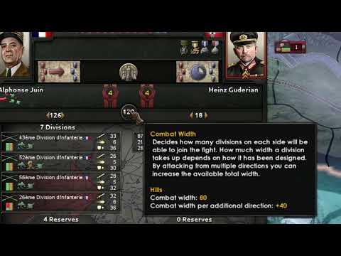 How does combat width works in Hearts of Iron 4 ?