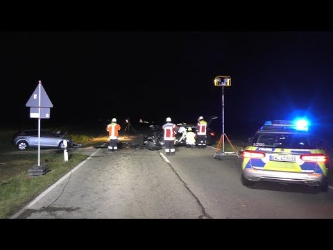 Frontalkollision bei Überholmanöver auf B 34 - Lions1 und Rega 2 im Einsatz [29.12.2019]