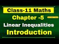 Introduction Chapter 5 Class 11 Maths Linear Inequalities NCERT MATHS