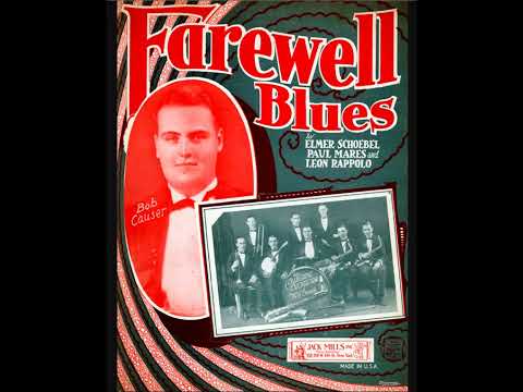 Isham Jones Orchestra "Farewell Blues" (1923) Brunswick 2406 Elmer Schoebel, Paul Mares Leon Rappolo