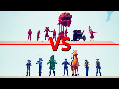 DYNASTY Team vs WILD WEST Team - Totally Accurate Battle Simulator TABS