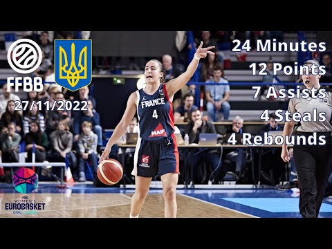 Marine Fauthoux with 12 points and 7 assists against Ukraine in Eurobasket qualifiers