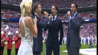 Blake and Natalie Coyle sing Abide With Me &amp; The National Anthem