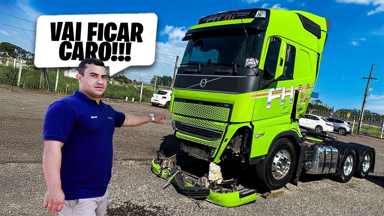 COMO VAI FICAR O CONSERTO DO FH VERDE 😭 VOLVO CHEGOU PRA AVALIAR