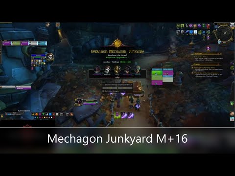Mechagon Junkyard M+16 WoW SL's Season 4 Learning to Demon Hunter Tank pew pew! Tyrannical