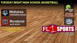 preview picture of video 'Midlakes vs. Mynderse at Arthur L. Baker .::. FL1 Sports Finger Lakes East Basketball .::. 1/6/15'