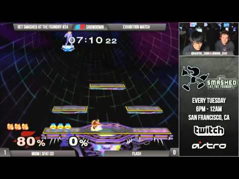 Get Smashed at the Foundry #24 - Exhibition Match: MIOM|SFAT (Fox) vs Flash (Sheik)