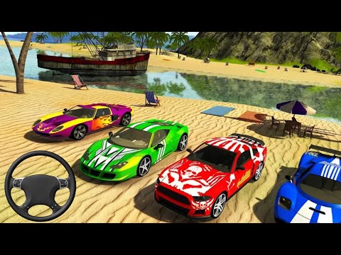 Floating Water Surfer Car Driving Game - Beach Racing Car Game - Android Gameplay