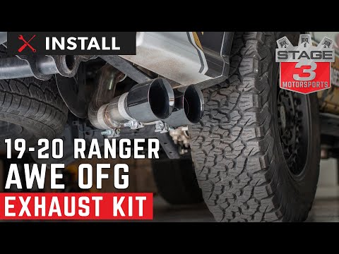 2019-2020 Ford Ranger AWE 0FG Dual Exit Cat-Back Exhaust Kit Install