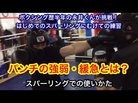 パンチの強弱・緩急のつけ方（スパーリングでの使い方）~ボクシング歴半年の永井くんが挑戦！はじめてのスパーリングにむけての練習！~