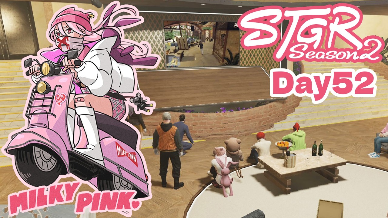 Day52【ストグラSeason2】JTS体験最終日 / 初建築バイト / キーモット先生達の人狼観戦【ミルキー・ピンク】