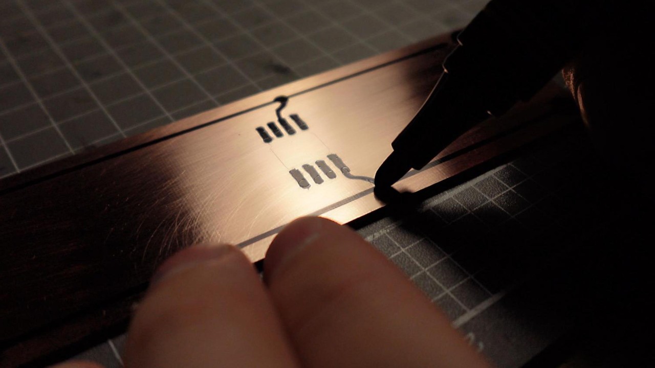 Making a real hand-drawn PCB - YouTube