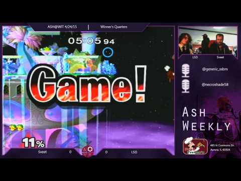 Melee Winner's Quarters ASH@WIT 4/24/15 - Sveet (Y. Link) vs LSD (Roy, Falco)