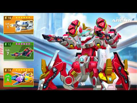 SCORPIUS with Longarm 12, Reaver 16, Howler 16 - Mech Arena