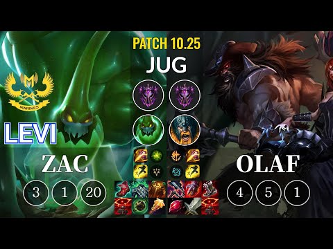 GAM Levi Zac vs Olaf Jungle - KR Patch 10.25