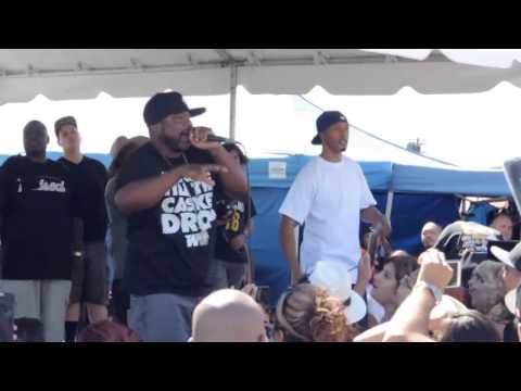 WC and Young Maylay performing "Bow Down" (RIP Dj Crazy Toones)