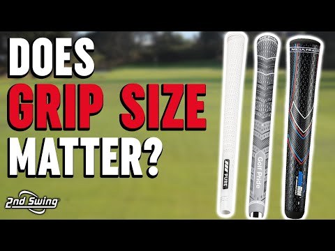 Part of a video titled Does Golf Grip Size Matter? | Testing Different Grip Sizes - YouTube