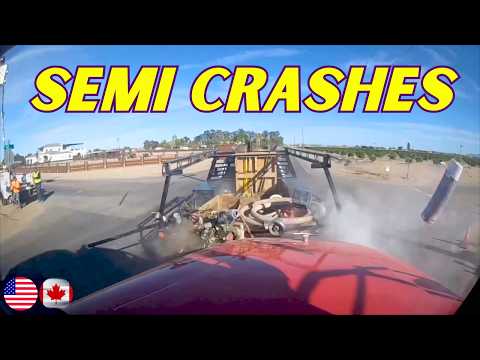 Best of Semi Truck Crashes Compilation - 3