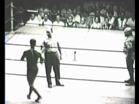Ricki Starr vs The Zebra Kid George Bollas 1950's professional wrestling match