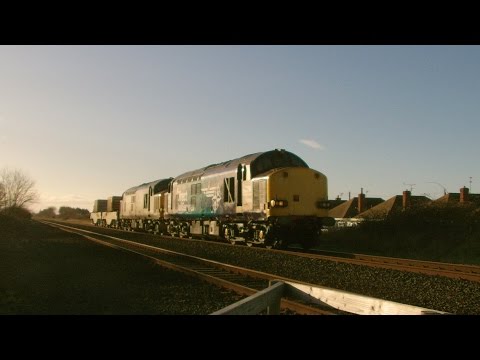 Prestatyn 4.2.2015 - DRS 37609 37608 on Valley Flasks - class 37