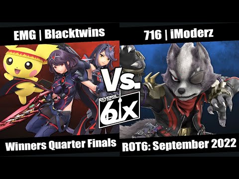 ROT6 September WQF - EMG | Blacktwins (Aegis, Pichu) vs 716 | iModerz (Wolf) SSBU Singles